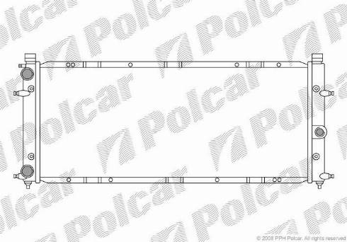 Polcar 956608-0 - Радіатор, охолодження двигуна autocars.com.ua