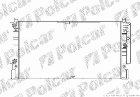 Polcar 956608-1 - Радіатор, охолодження двигуна autocars.com.ua