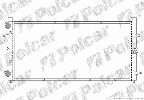 Polcar 956608-2 - Радіатор, охолодження двигуна autocars.com.ua