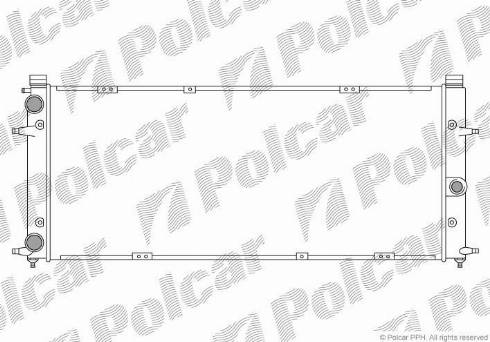 Polcar 956608A0 - Радіатор, охолодження двигуна autocars.com.ua