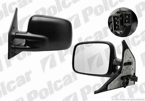 Polcar 9566514E - Дзеркальне скло, зовнішнє дзеркало autocars.com.ua