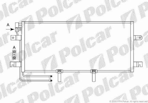 Polcar 9566K8C3 - Конденсатор, кондиціонер autocars.com.ua