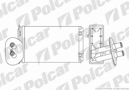 Polcar 9566N8-3 - Теплообменник, отопление салона autodnr.net