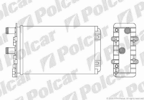 Polcar 9566N8-4 - Теплообменник, отопление салона autodnr.net
