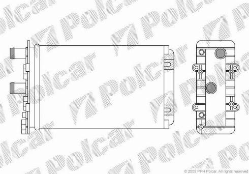 Polcar 9566N8-4 - Теплообмінник, опалення салону autocars.com.ua