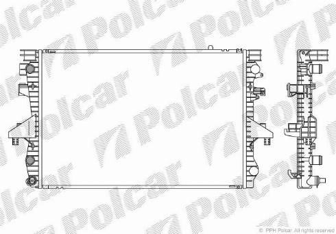 Polcar 956808A1 - Радіатор, охолодження двигуна autocars.com.ua