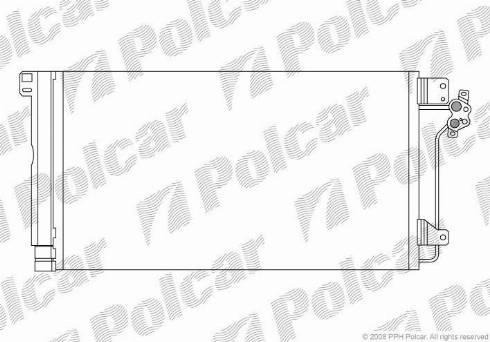 Polcar 9568K8C1 - Конденсатор, кондиціонер autocars.com.ua
