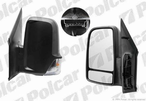Polcar 957251-M - Зовнішнє дзеркало autocars.com.ua