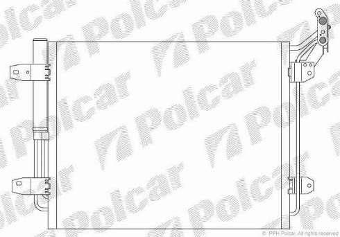 Polcar 9575K8C1 - Конденсатор кондиціонера VW Tiguan 1.4-2.0 07- autocars.com.ua