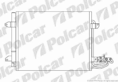 Polcar 9578K8C1 - Конденсатор, кондиціонер autocars.com.ua