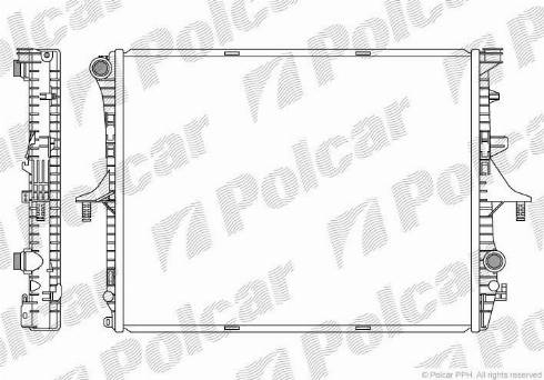 Polcar 9580081K - Радіатор, охолодження двигуна autocars.com.ua