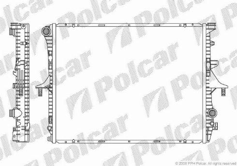 Polcar 9580081X - Радіатор, охолодження двигуна autocars.com.ua