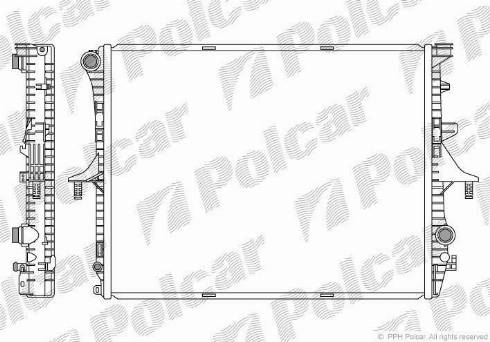 Polcar 958008-3 - Радіатор, охолодження двигуна autocars.com.ua