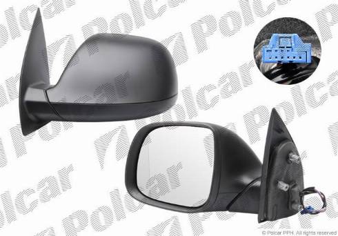 Polcar 95P1512M - Наружное зеркало avtokuzovplus.com.ua