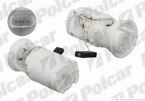 Polcar E01-1006 - Електричний паливний насос в бак в корпус з датчиком палива VAG 1.4-1.6-1.8 91- 1.2bar autocars.com.ua