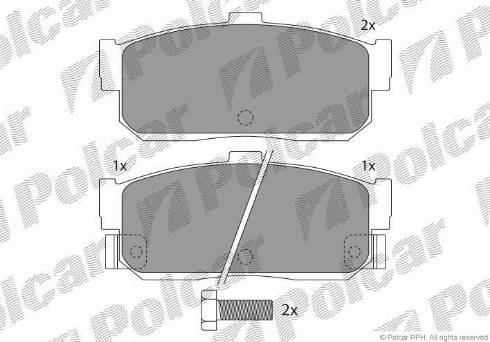 Polcar IE140914-700 - Тормозные колодки, дисковые, комплект avtokuzovplus.com.ua