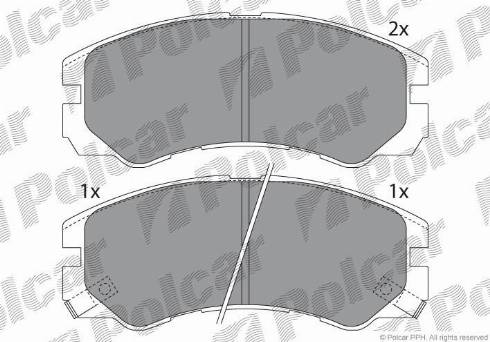 Polcar IE140990 - Тормозные колодки, дисковые, комплект autodnr.net