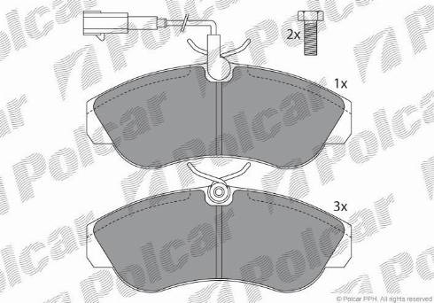 Polcar IE141054-203 - Тормозные колодки, дисковые, комплект avtokuzovplus.com.ua