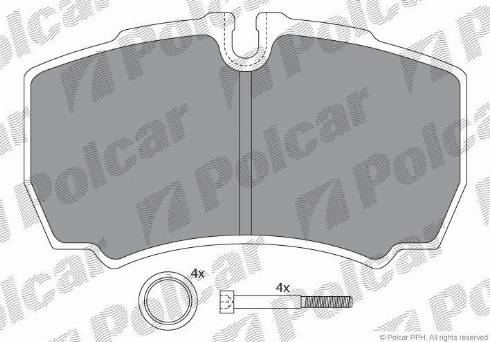 Polcar IE151640 - Тормозные колодки, дисковые, комплект avtokuzovplus.com.ua