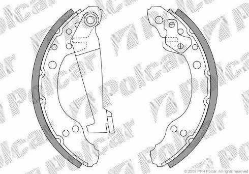 Polcar LS1277 - Комплект гальм, барабанний механізм autocars.com.ua