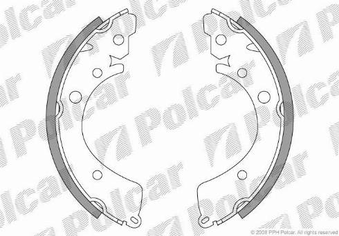 Polcar LS1417 - Комплект тормозных колодок, барабанные avtokuzovplus.com.ua