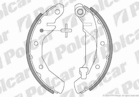 Polcar LS1821 - Комплект тормозных колодок, барабанные autodnr.net