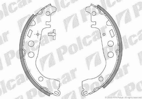 Polcar LS1854 - Комплект гальм, барабанний механізм autocars.com.ua