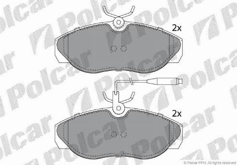 Polcar S70-0044 - Тормозные колодки, дисковые, комплект avtokuzovplus.com.ua