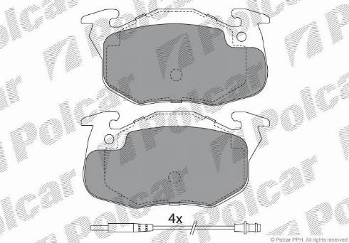 Polcar S70-0049 - Гальмівні колодки, дискові гальма autocars.com.ua