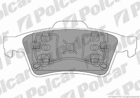 Polcar S70-2025 - Тормозные колодки, дисковые, комплект avtokuzovplus.com.ua