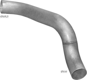 Polmo 64.05 - Труба вихлопного газу autocars.com.ua