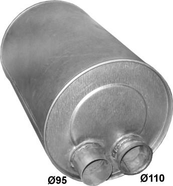 Polmo 68.52 - Глушник вихлопних газів кінцевий autocars.com.ua