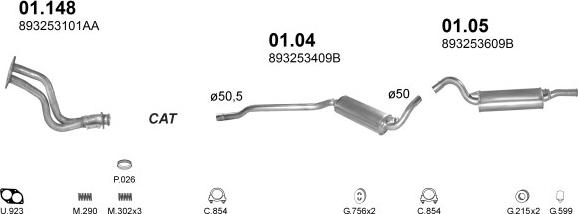 Polmo POLMO00023 - Система випуску ОГ autocars.com.ua