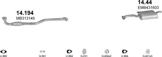 Polmo POLMO00024 - Система випуску ОГ autocars.com.ua