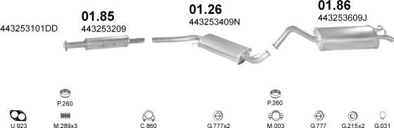 Polmo POLMO00058 - Система випуску ОГ autocars.com.ua