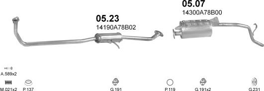 Polmo POLMO00076 - Система випуску ОГ autocars.com.ua