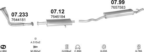 Polmo POLMO00092 - Система випуску ОГ autocars.com.ua