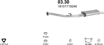 Polmo POLMO00096 - Система випуску ОГ autocars.com.ua