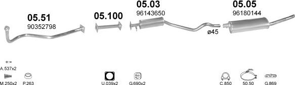 Polmo POLMO00210 - Система випуску ОГ autocars.com.ua