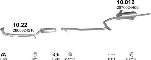 Polmo POLMO00219 - Система випуску ОГ autocars.com.ua