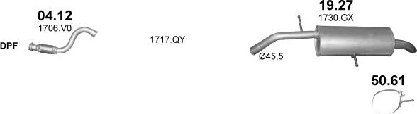 Polmo POLMO00257 - Система випуску ОГ autocars.com.ua