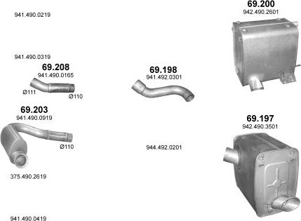 Polmo POLMO00304 - Система випуску ОГ autocars.com.ua