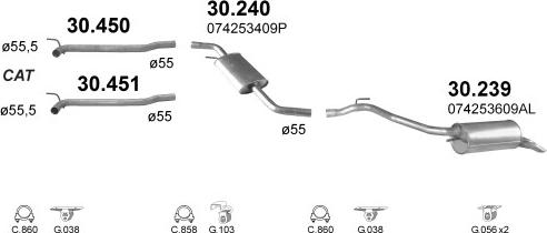 Polmo POLMO00382 - Система выпуска ОГ avtokuzovplus.com.ua