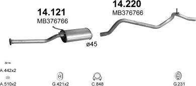 Polmo POLMO00452 - Система випуску ОГ autocars.com.ua