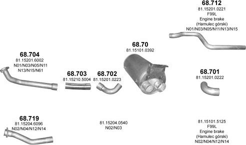 Polmo POLMO00521 - Система випуску ОГ autocars.com.ua