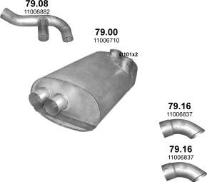 Polmo POLMO00525 - Система випуску ОГ autocars.com.ua