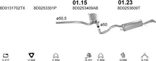 Polmo POLMO00555 - Система випуску ОГ autocars.com.ua