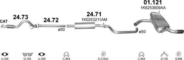 Polmo POLMO00591 - Система випуску ОГ autocars.com.ua
