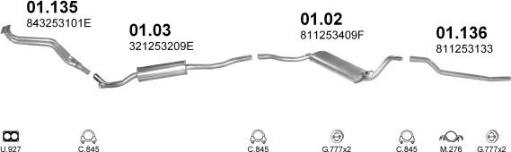 Polmo POLMO00603 - Система випуску ОГ autocars.com.ua