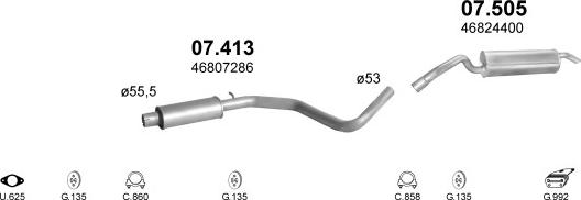 Polmo POLMO00664 - Система випуску ОГ autocars.com.ua